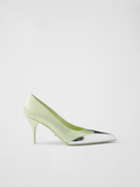 Satin And Metallic Leather Pumps Prada