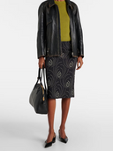 Black Leather Cut-Out Pumps 55 Prada