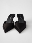 Black Satin Sabot Prada