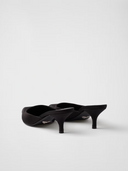 Black Satin Sabot Prada
