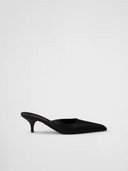 Black Satin Sabot Prada