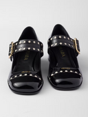 Black Patent leather Mary Jane pumps Prada