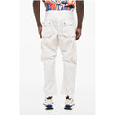 Regular Waist Cargo Pants with Logoed Buttons