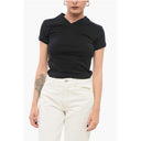 Cropped Fit T-Shirt with Wrap Design