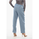 High-waisted Pants with Pleated Detailing