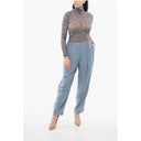 High-waisted Pants with Pleated Detailing