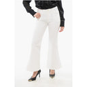 Flared Cropped Pants with Embroidered Logo