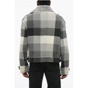 Tartan Patterned Short Coat with Covered Buttons