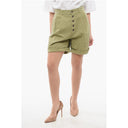 Pleated High-waisted Shorts