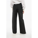 High-Waisted Solid Color Pants with Belt Loops