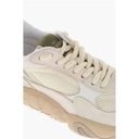 Fabric and Leather Sneakers with Injected Sole