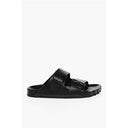 Leather SUNDAY Sliders with Double Buckle