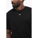 Black Cotton ARROW Crew-neck T-shirt