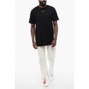 Black Cotton ARROW Crew-neck T-shirt
