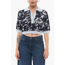 Jacquard Cotton Blend Cropped Fit Polo
