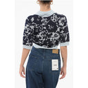 Jacquard Cotton Blend Cropped Fit Polo