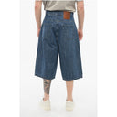 Flared Fit Denim Shorts with Belt Loops