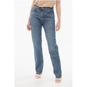 Dark Washed Slim Fit Denims with Embroidered Pockets 18cm