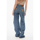 Super Wide Leg Denims with Embroidered Pockets