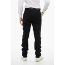 4-Pocketed Wool Blend Pants with Satin Details