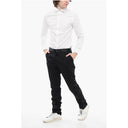 4-Pocketed Wool Blend Pants with Satin Details