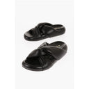 Padded Leather Sadals with Braided Band