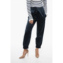 Silk Satin Sweatpants with Cuffs