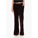 Curly Velvet Pants with Flared-Fit