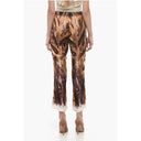 High-waisted Flared Pants with Graphic Print