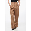 Flannel Loose-fit Pants with Turn-ups