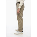 Belted Chino Pants with Turn-Up Hems