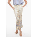 TAMA Flared Pants with Floral Pattern