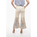TAMA Flared Pants with Floral Pattern