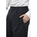 Cropped Virgin Wool Trousers with Cuffs