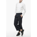 Cropped Virgin Wool Trousers with Cuffs