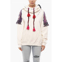 Hoodie With Shoulder Patches And Tassels