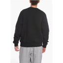 Brushed Cotton Crew-neck Sweatshirt with Elastic Hem