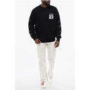 Cotton Crew -neck 23 LOGO SKATE Sweatshirt with Contrast Emb
