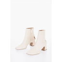 Leather Booties With Cut-out detail Heel 6 cm