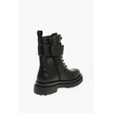 JEANS COUTURE Faux Leather DREW Combat Boots with Metal Logo
