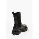 JEANS COUTURE Faux Leather DREW Chelsea Boots with Contrasti