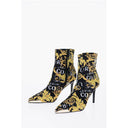 JEANS COUTURE Baroque Printed Point Toe SCARLETT Sock Boots