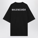Black New Balenciaga Back Medium Fit T-shirt