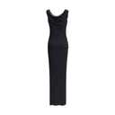 Draped jersey long Dress Versace
