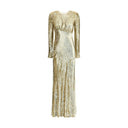 Gold thread long Dress Self-Portrait