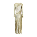 Gold thread long Dress Self-Portrait