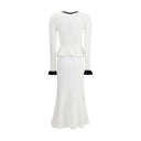 Pointelle Knit Long Dress