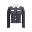 Contrast collar Cardigan Self-Portrait