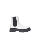 Black And White Leather Boot Alexander McQueen