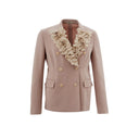 Gray Polyester Jackets & Coat Lardini